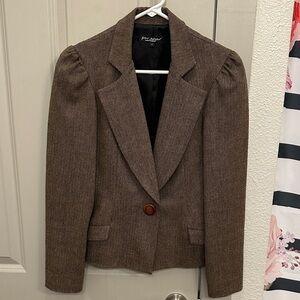Betsey Johnson Brown Tweed Blazer